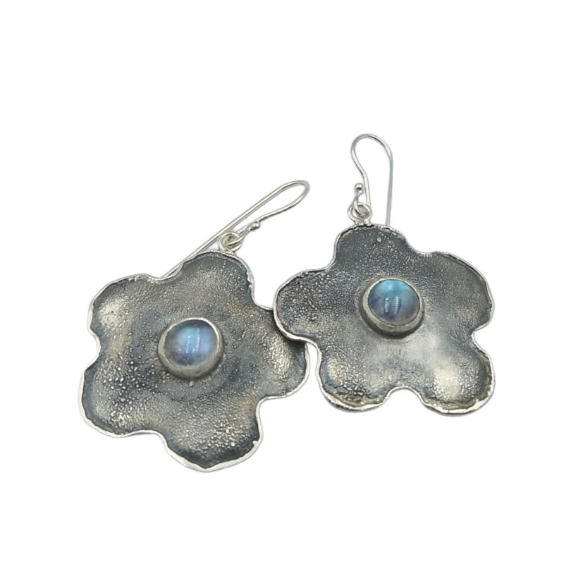 Silver 925  earrings moonstone